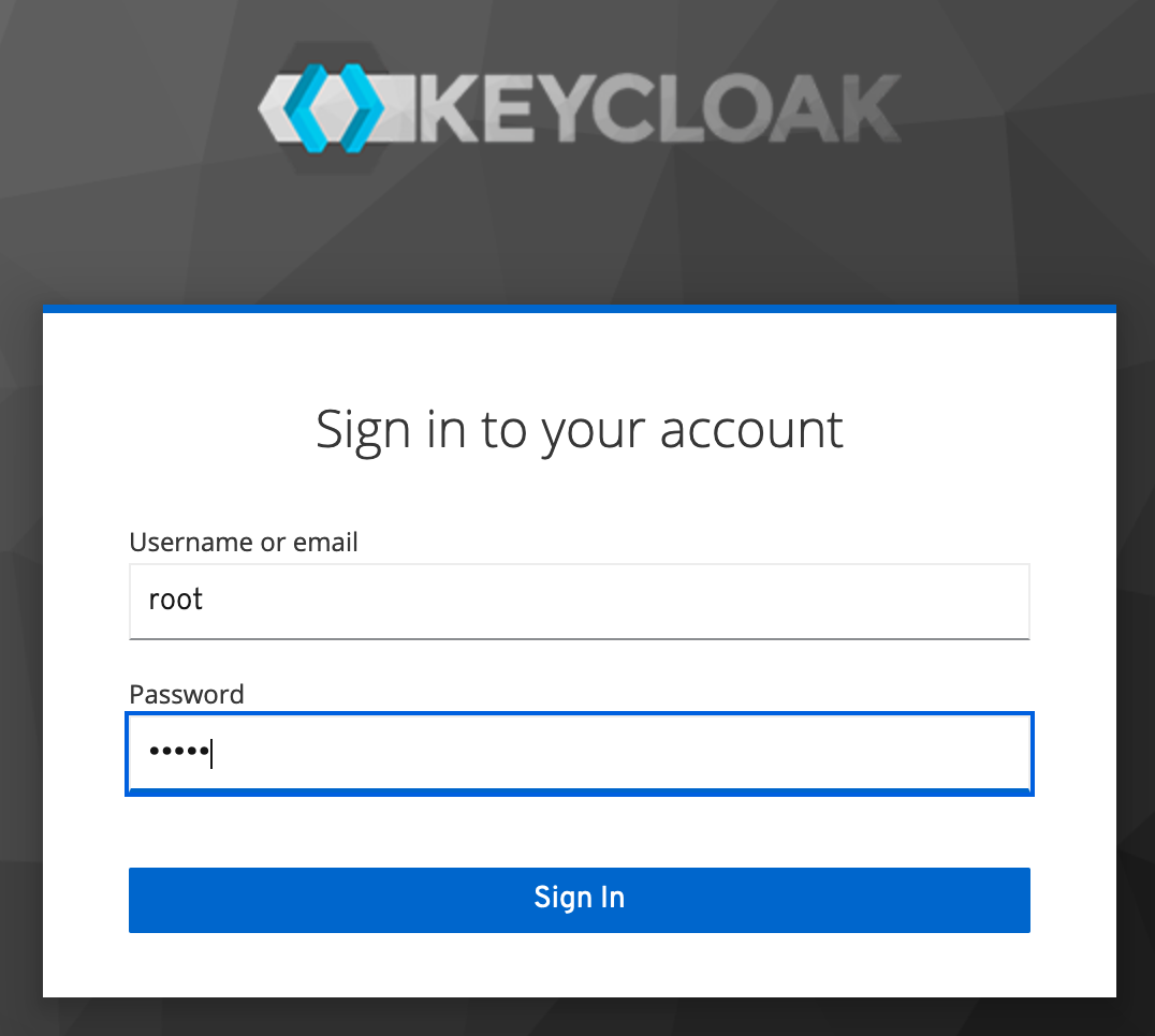 Login to Keycloak Administration Console